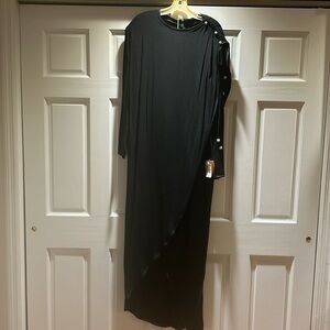 Vintage Black Gown with rhinestone balls.